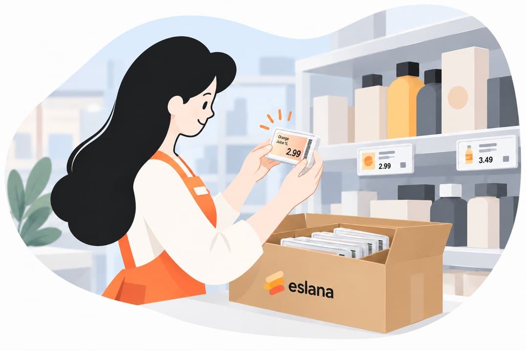 [Client name] grocery store with eslana electronic shelf labels